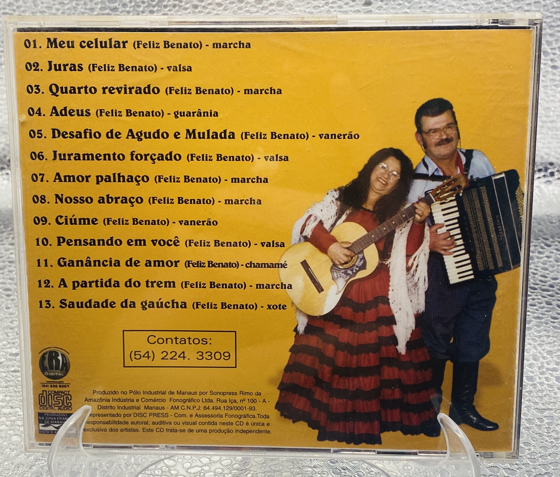 CD - Tia Maria e Feliz Benato - Meu Celular - Querência Discos
